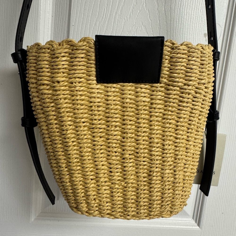 Allsaints woven crossbody bag